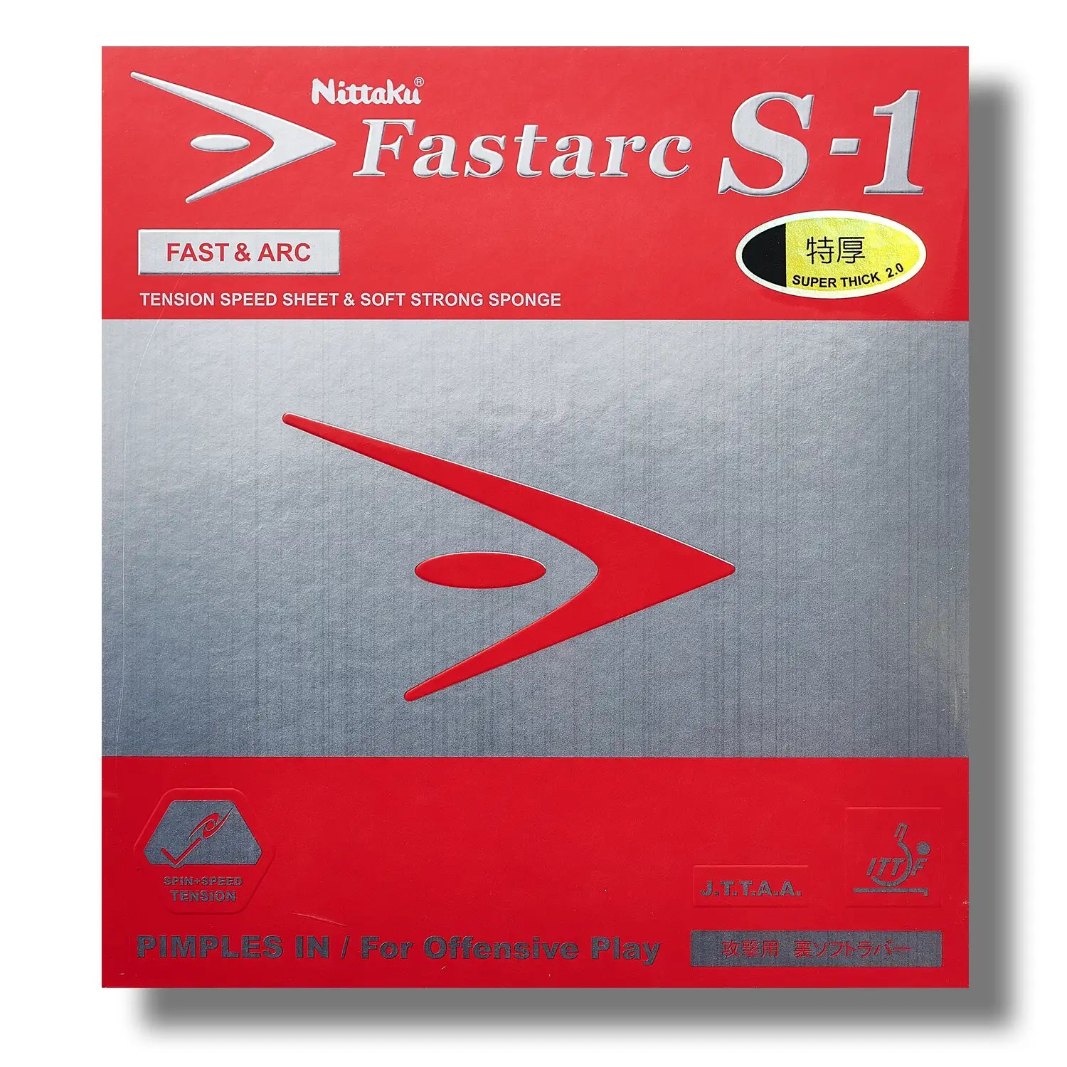Nittaku Fastarc S-1 offensiver Tischtennisbelag mit weichem Spielgefühl