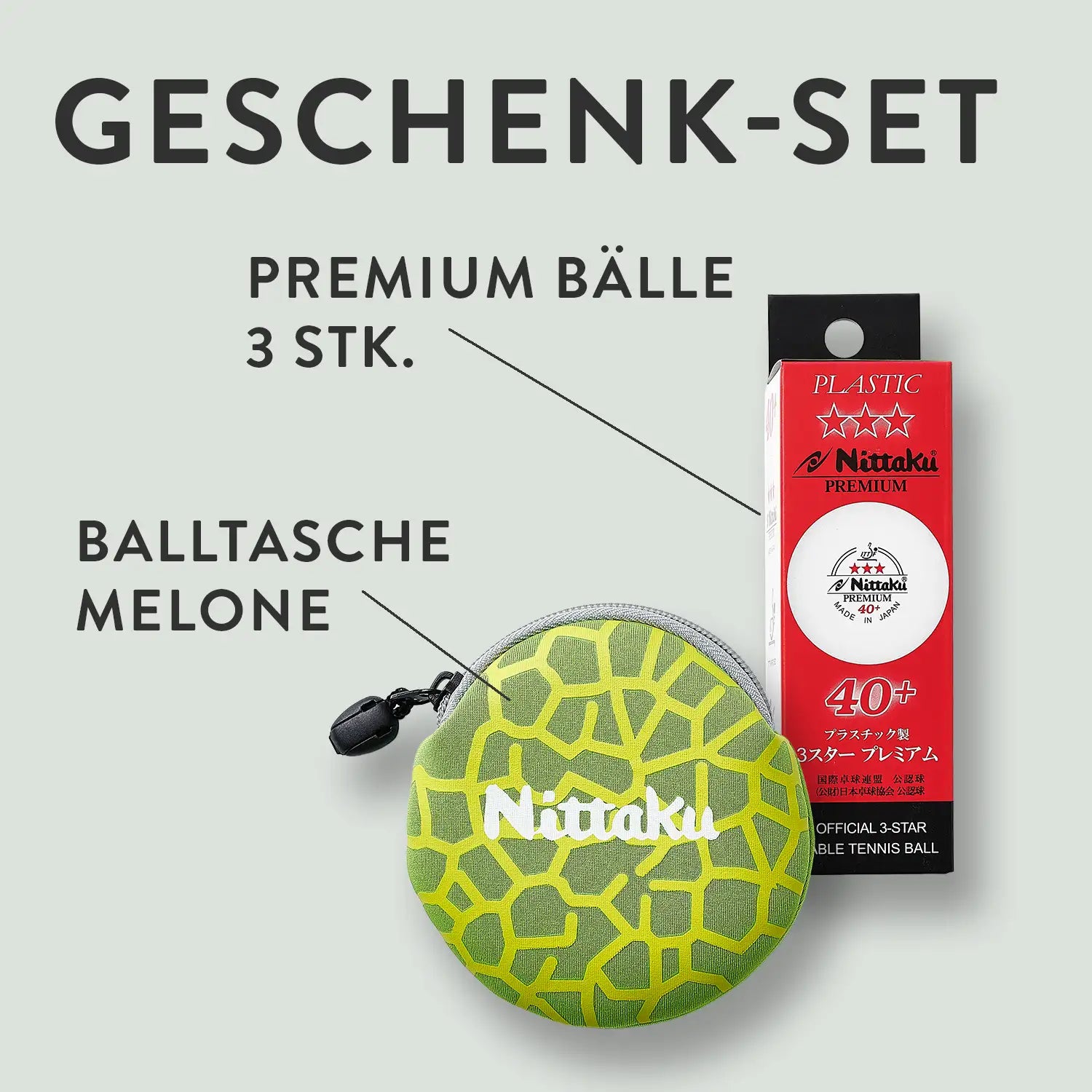 Set Bälle + Tasche Honigmelone