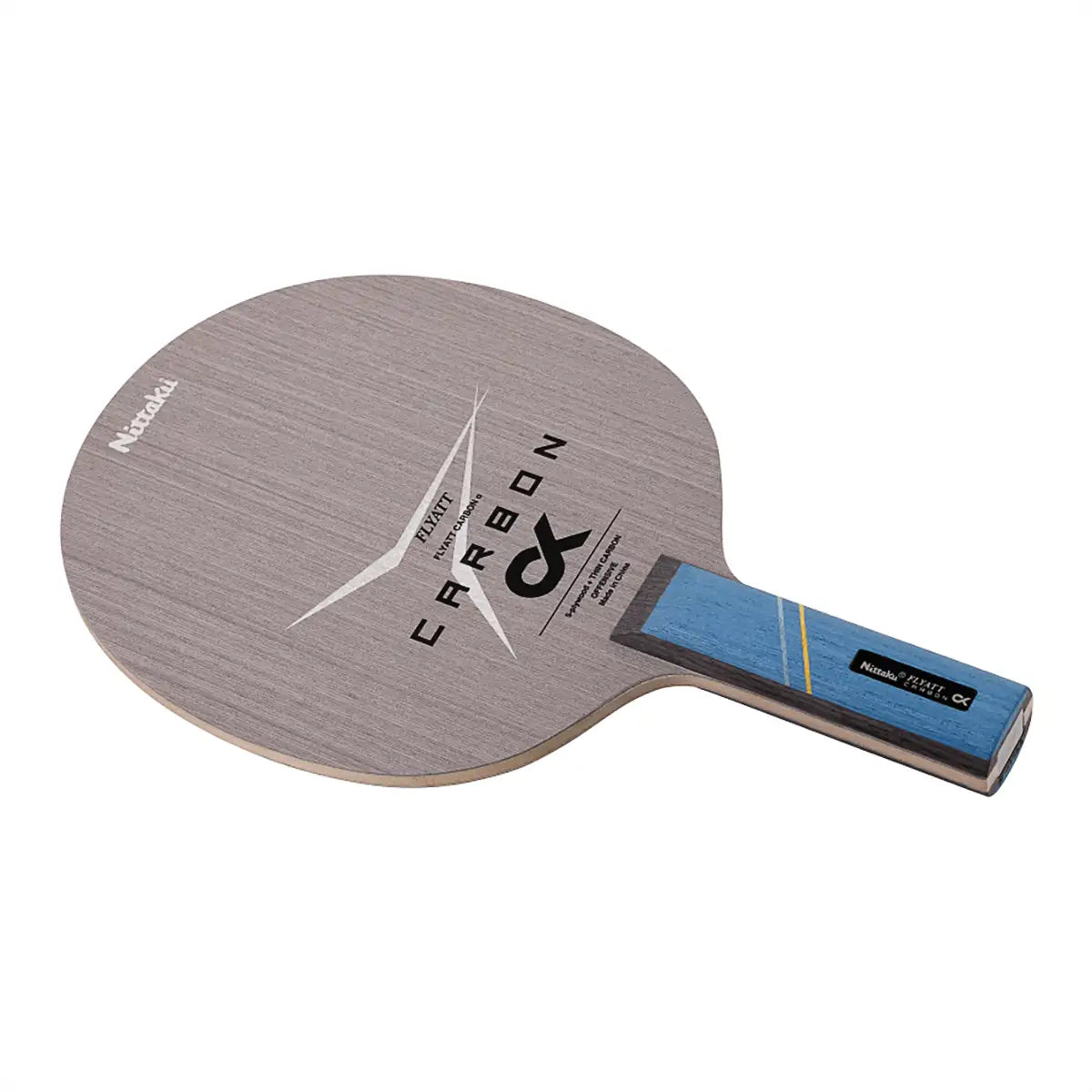 Nittaku Flyatt Carbon Alpha Tischtennisschläger Neuheit mit Carbonfaser gerader Griff