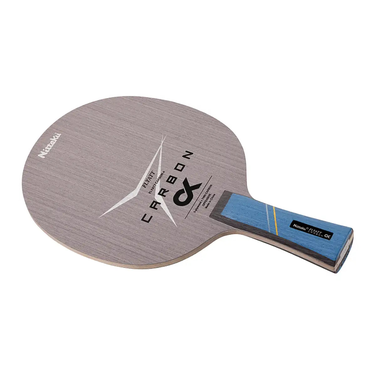Nittaku Flyatt Carbon Alpha Tischtennisschläger Neuheit mit Carbonfaser konkaver Griff