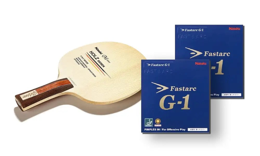 Nittaku Meister Serie Holz Sieben mit Fastarc G1 Belägen