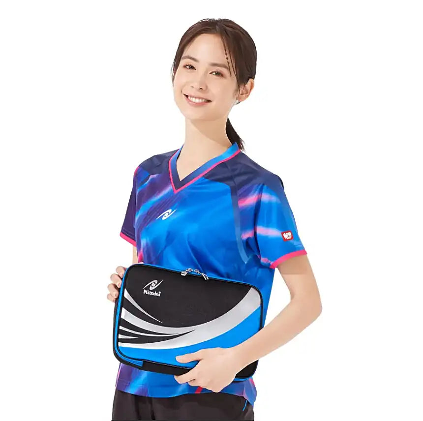 Schlägehülle für Tischtennisschläger in blauf und schwarz von Nittaku