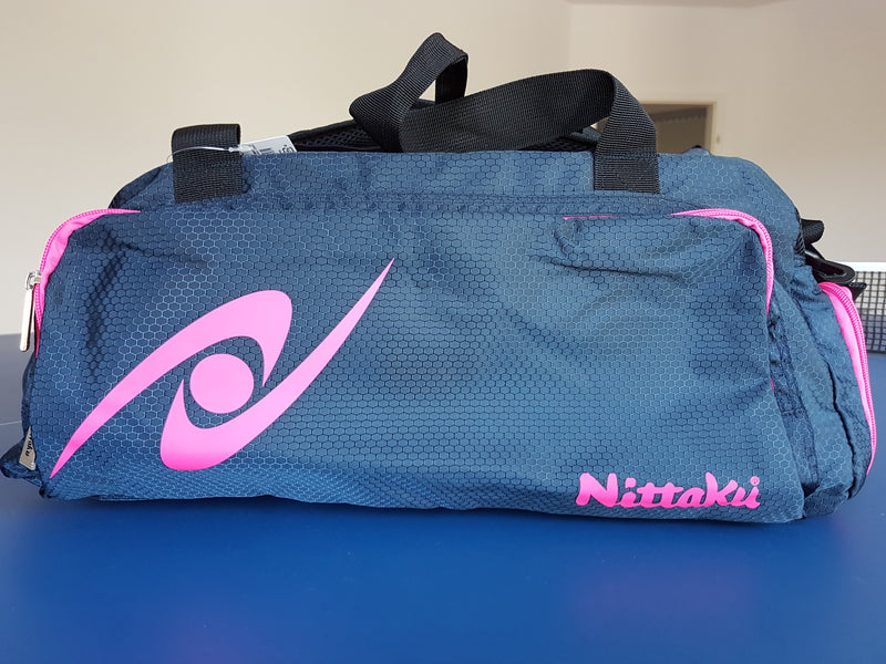 Nittaku Tischtennis Sport Tasche in blau Seitenansicht
