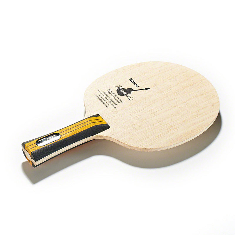 Nittaku Acoustic Tischtennis Holz. Fünfschichtiges Vollholz mit sehr guter Kontrolle. Griffform konkav
